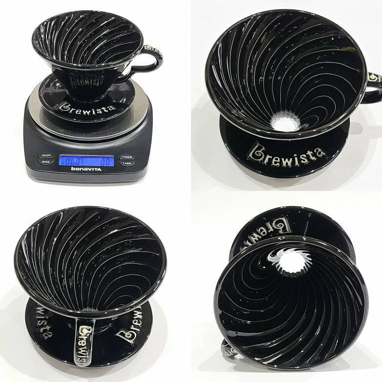 Phễu lọc cà phê V60 sứ cao cấp Brewista Dripper - Màu đen