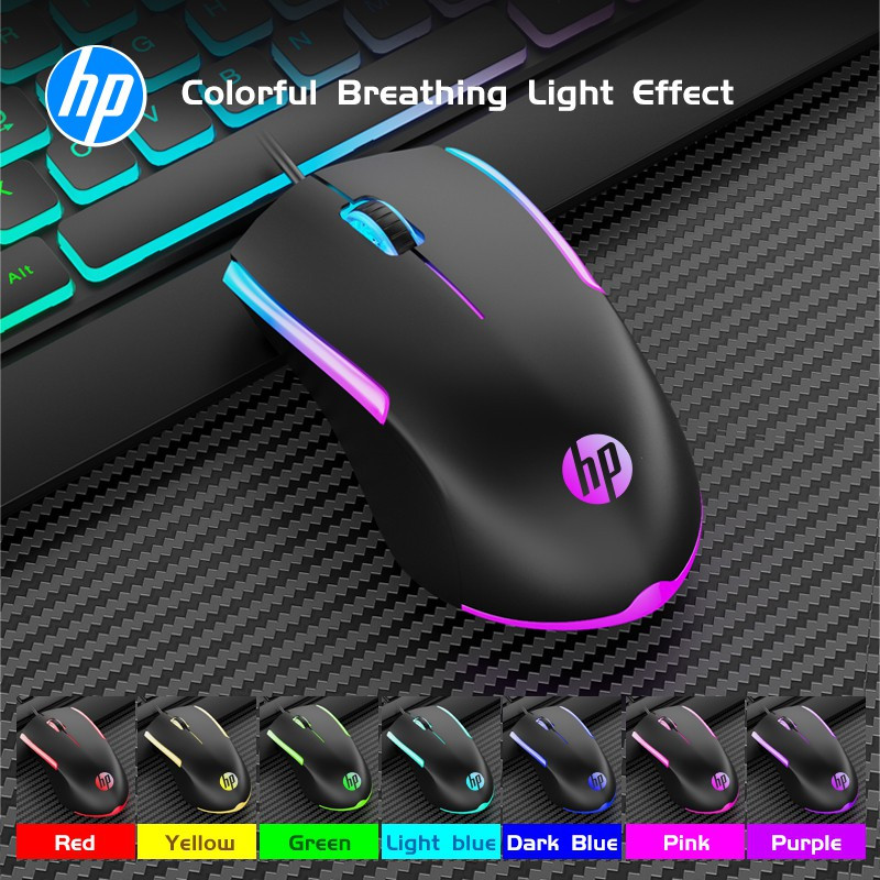 Chuột dây gaming hp m160 led rgb- tự thay đổi màu -hàng chất lượng