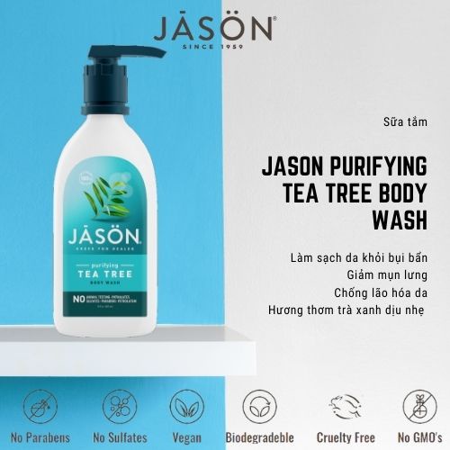 Sữa Tắm  Jason Purifying Tea Tree Body Wash 887ml