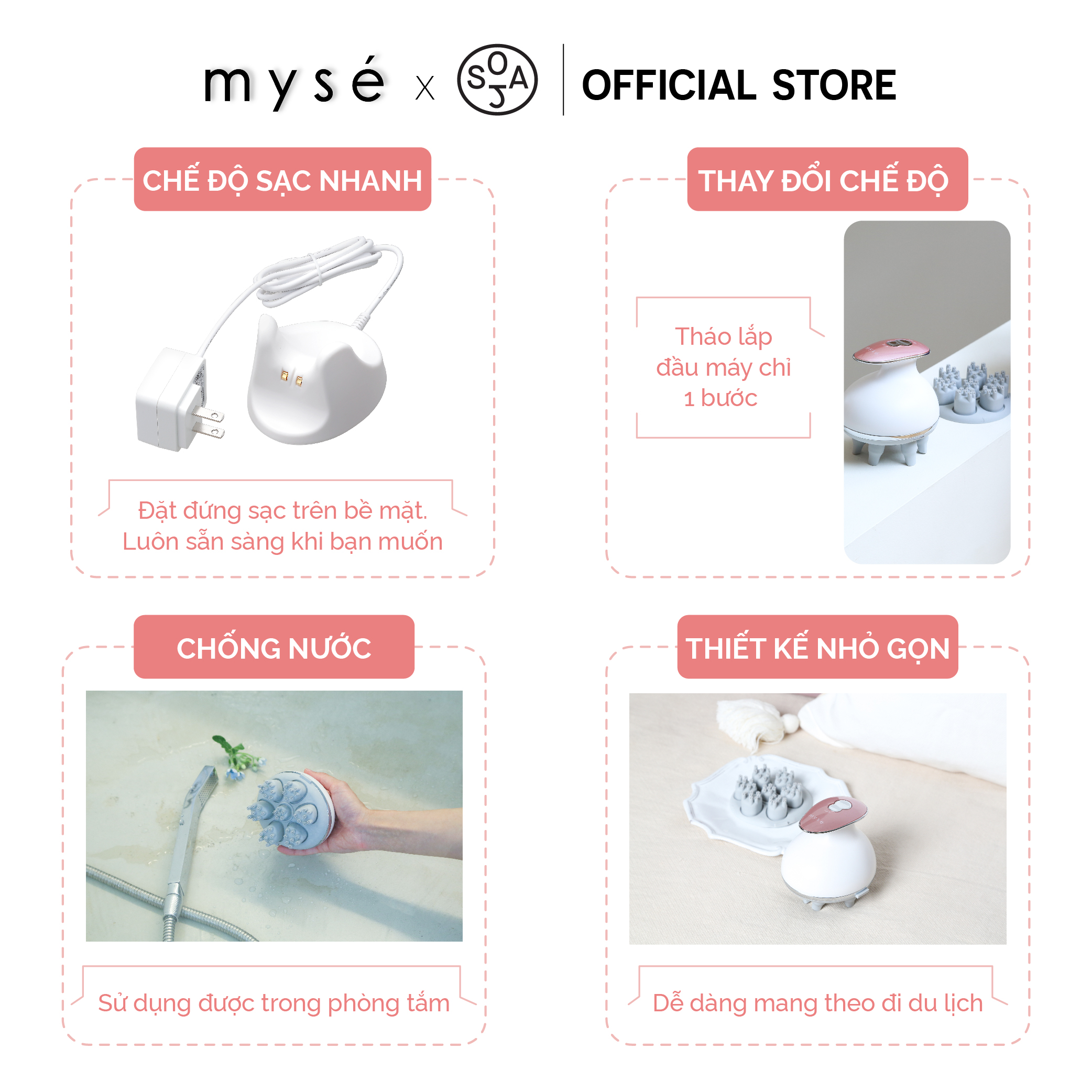 Máy massage chăm sóc da công nghệ cao YA-MAN Ltd. Myse