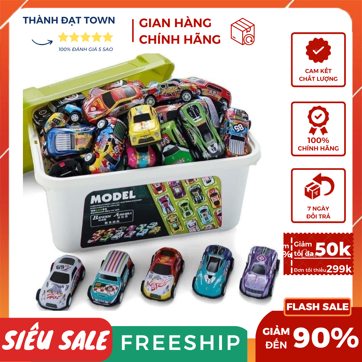 [SET 30 XE TẶNG KÈM THÙNG  ]Ô TÔ ĐỒ CHƠI MINI KÈM HỘP CHO BÉ