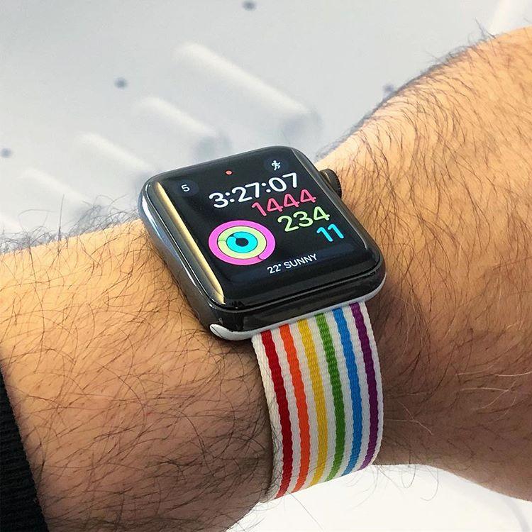 Dây Nylon Woven đồng hồ Apple Watch Rainbow Strike ( không kèm mặt đồng hồ)
