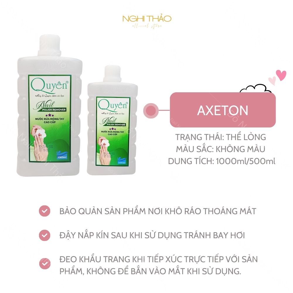 Axeton nước rửa móng tay