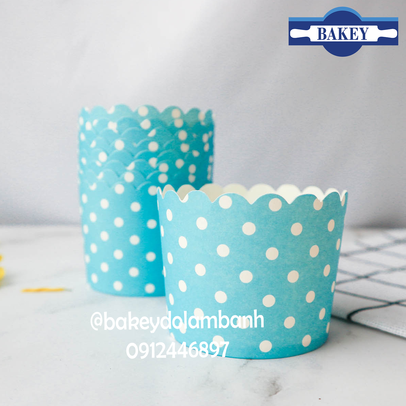 Cup giấy cứng làm cupcake set 48-50 chiếc 6x5cm
