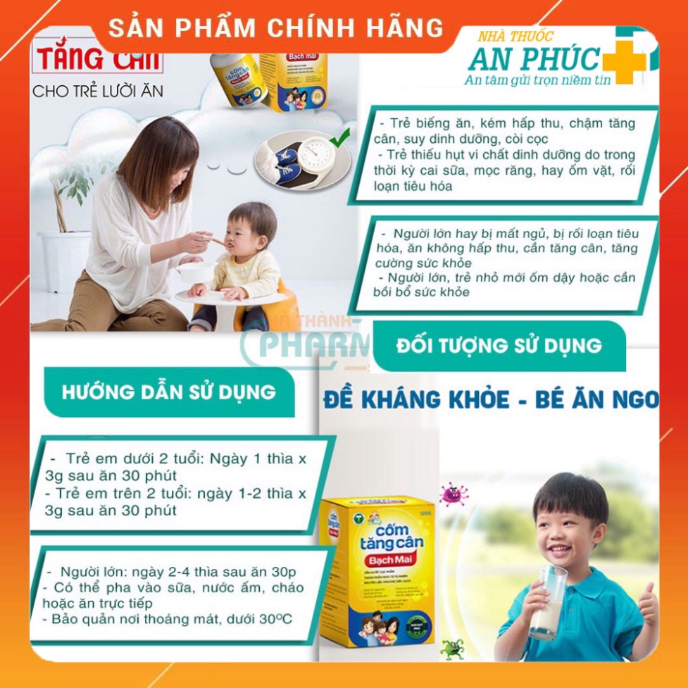 Cốm tăng cân Bạch Mai ⚡ Cốm tăng chiều cao Kích thích ăn ngon date mơi