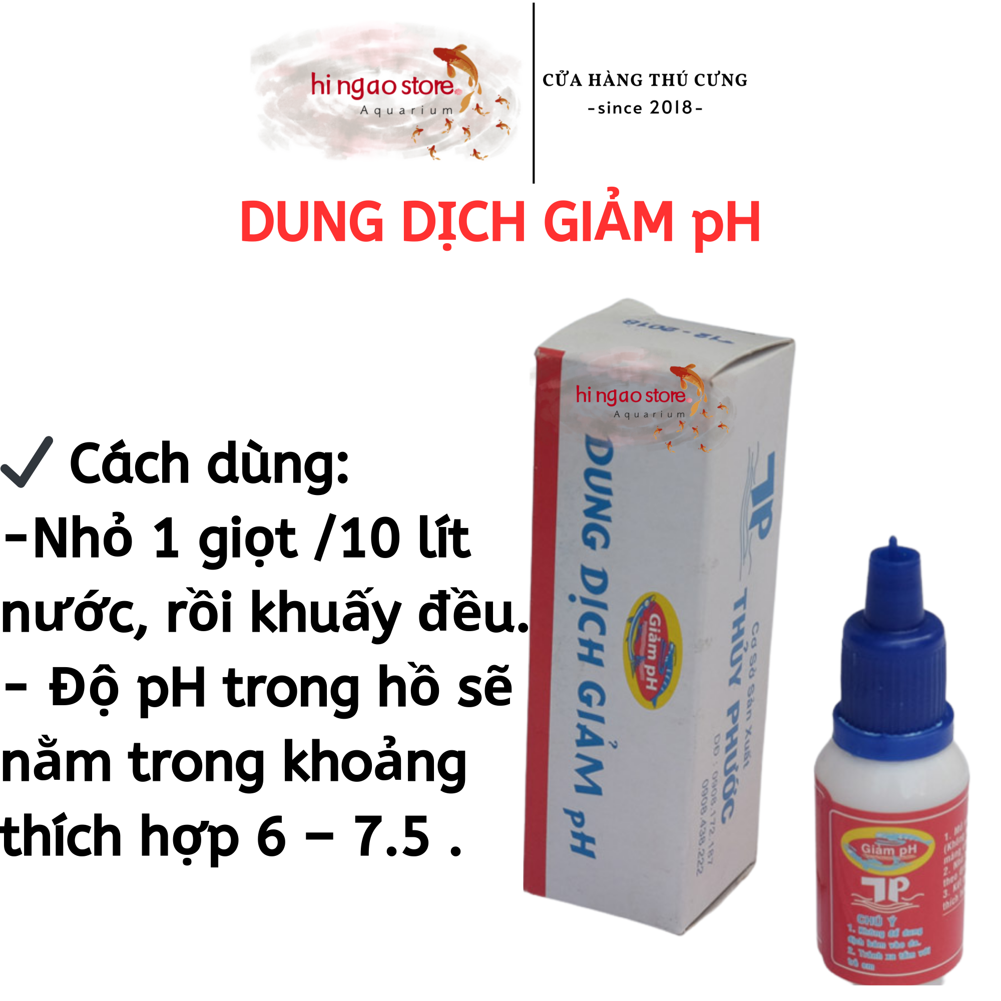 Solution pH meter & solution Rose/lower the pH-accessories aquarium | hingaostore.