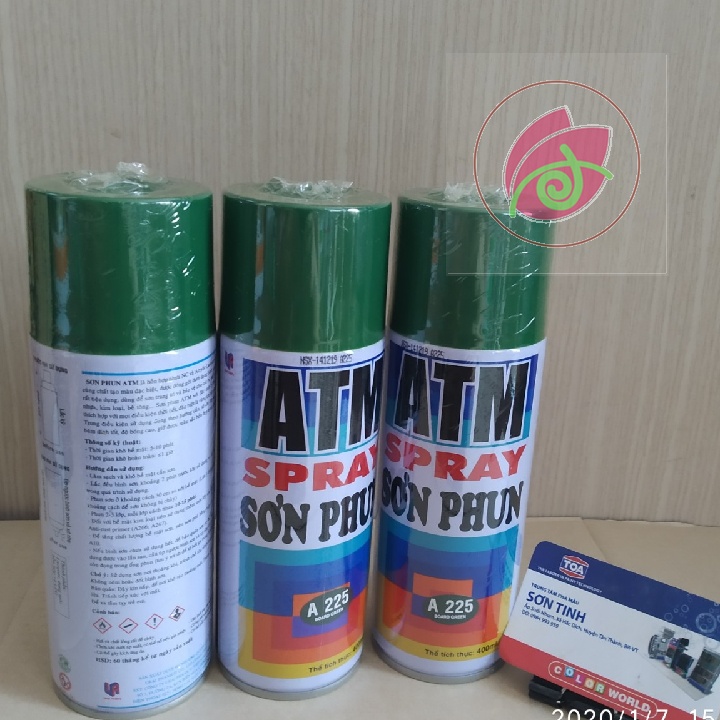 SƠN XỊT ATM MÀU XANH LÁ ĐẬM A225 - 1 chai