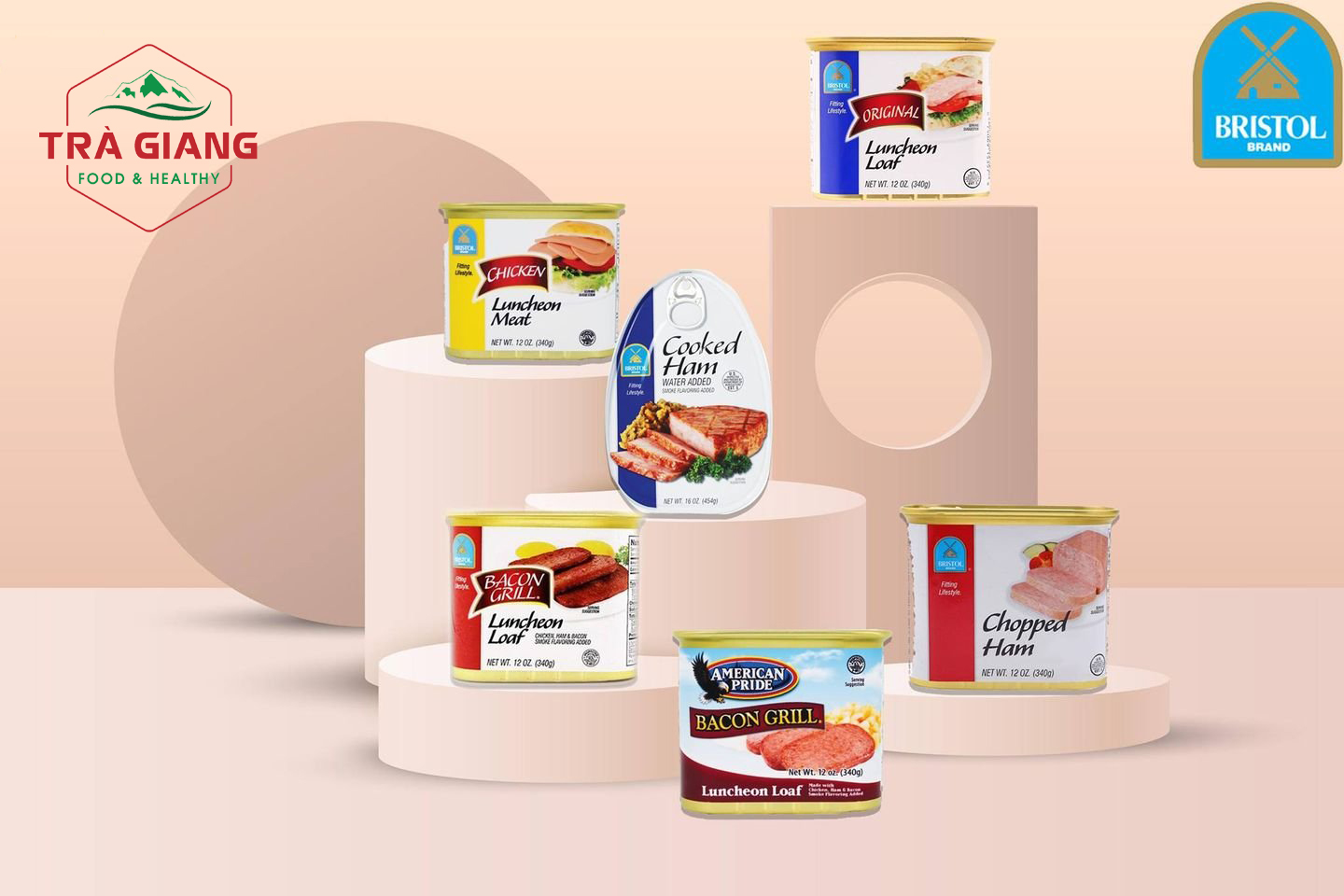 Thịt hộp xắt nhỏ Chopped Ham Bristol 325g