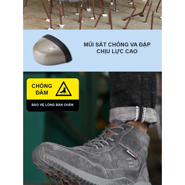 Giày da bảo hộ lao động cao cổ 819 K2