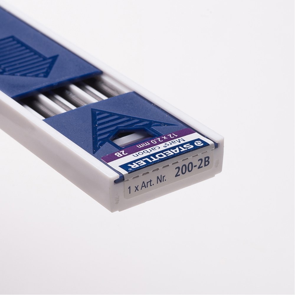 Hộp 12 ruột chì 2mm STAEDTLER Mars Carbon 200 (HB,B,2B,4B)