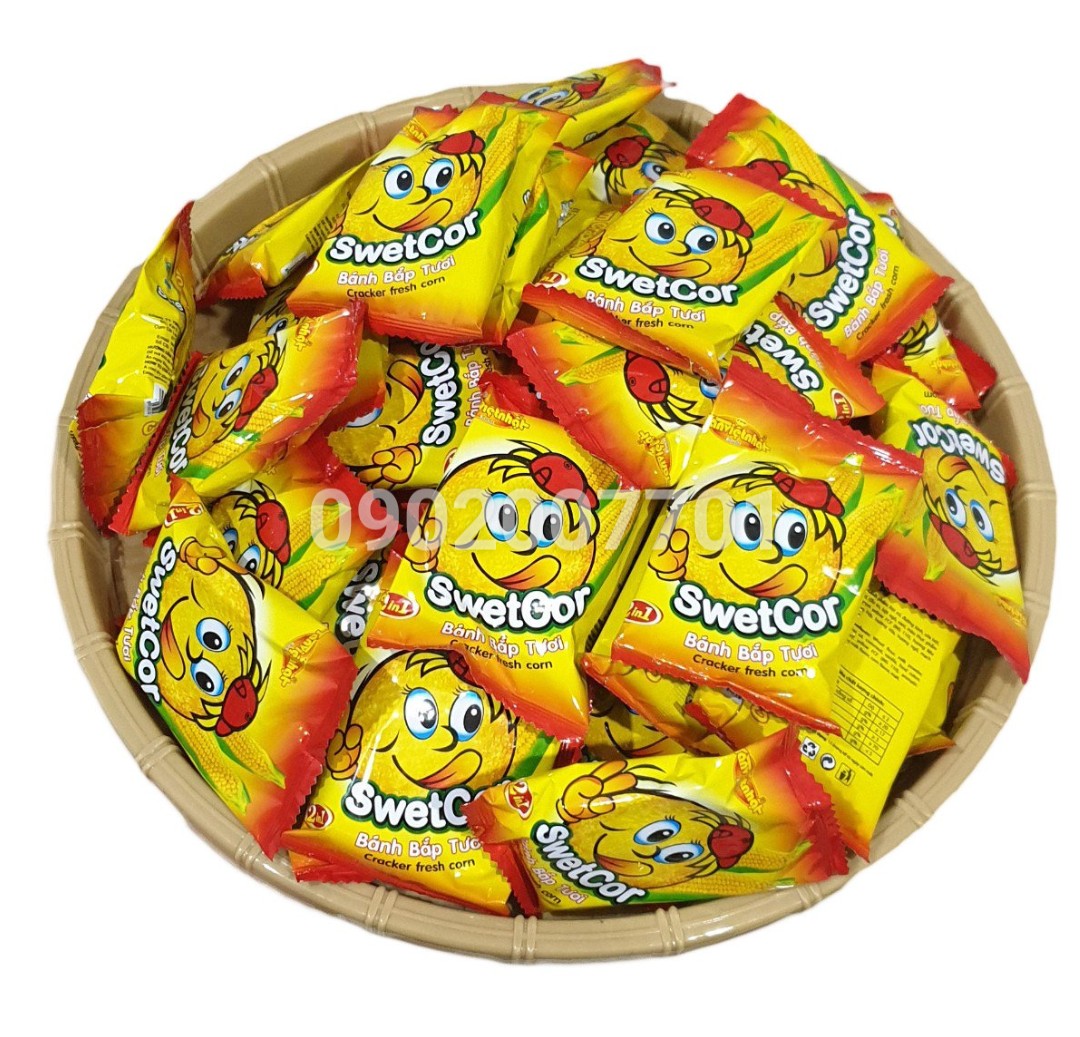 500g Bánh Quy Bắp Swetcor Tân Việt Nhật - Khoản 37-39 Gói -đồ ăn vặt-tết -bánh mứt tết