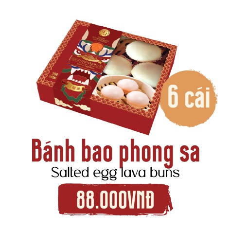 [San Fu Lou] Bánh Bao Phong Sa - 6 cái (200gr)