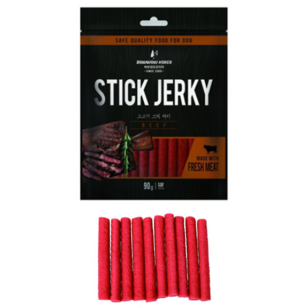 Bánh Thưởng Cho Chó Thịt Bò Que BowWow Stick Jerky