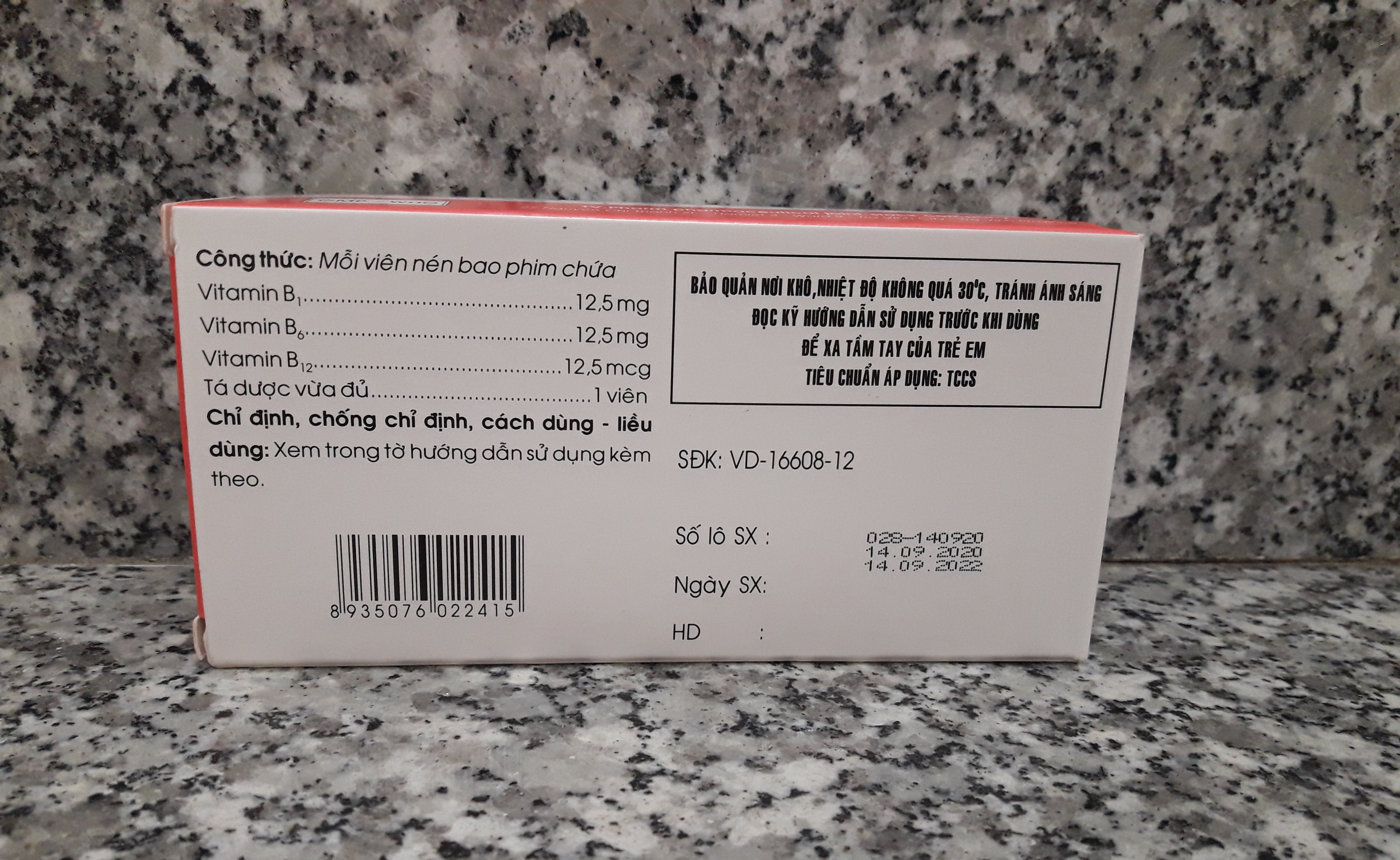 Vitamin 3B (B1,B6, B12 hàm lượng chuẩn)