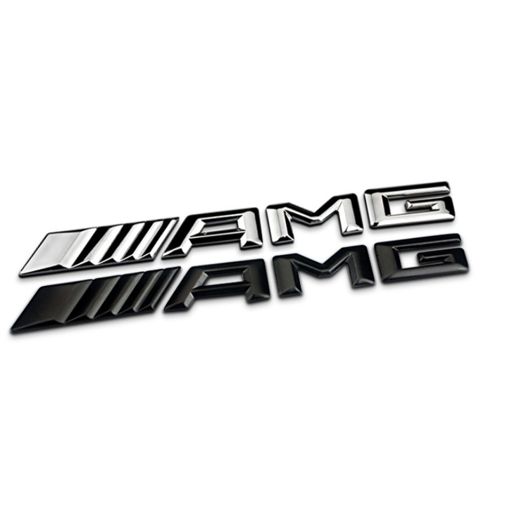 Decal 3D chữ AMG nổi dán xe đuôi ô tô cao cấp chất liệu nhựa ABS