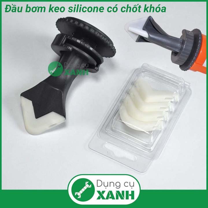 Bộ đầu bơm keo silicon có chốt giữ