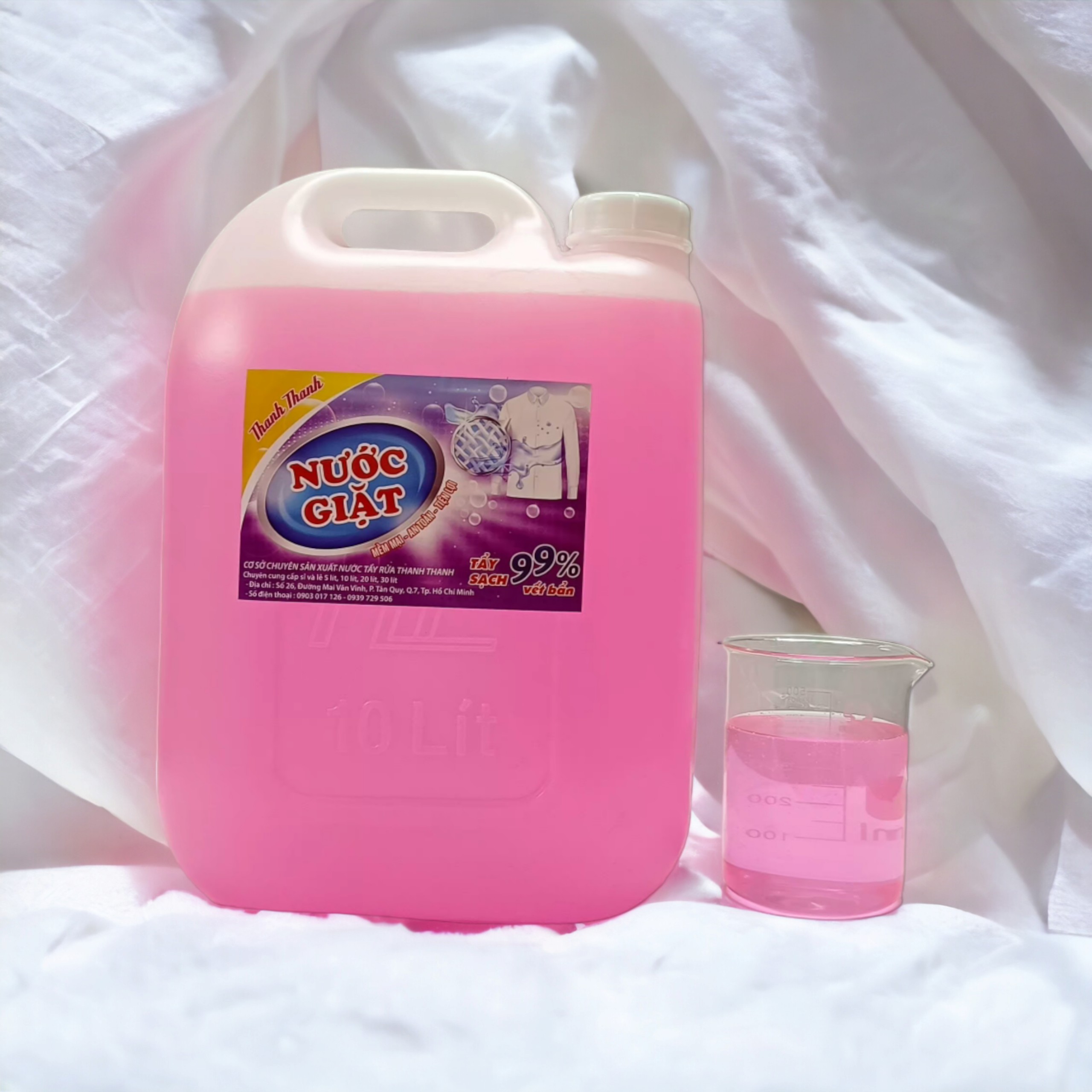 nước giặt xả Vanila 2in1 thơm đậm đặc ( can 10 kg )
