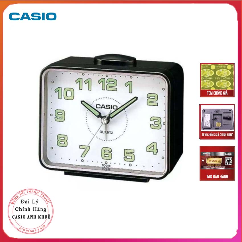 Đồng hồ để bàn casio tq-218-1bdf báo thức