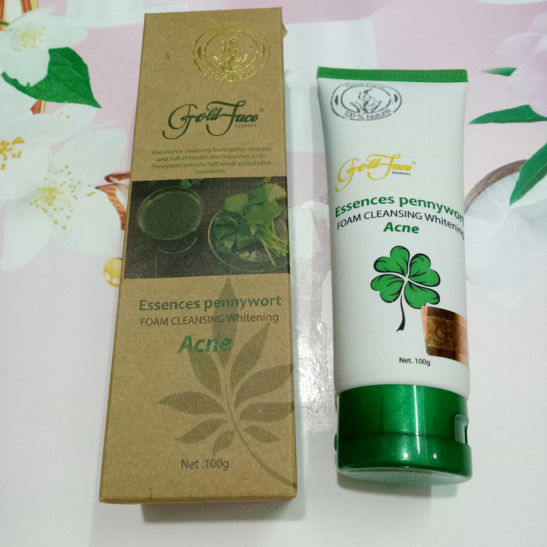 Sữa rửa mặt Goldface rau má 100g