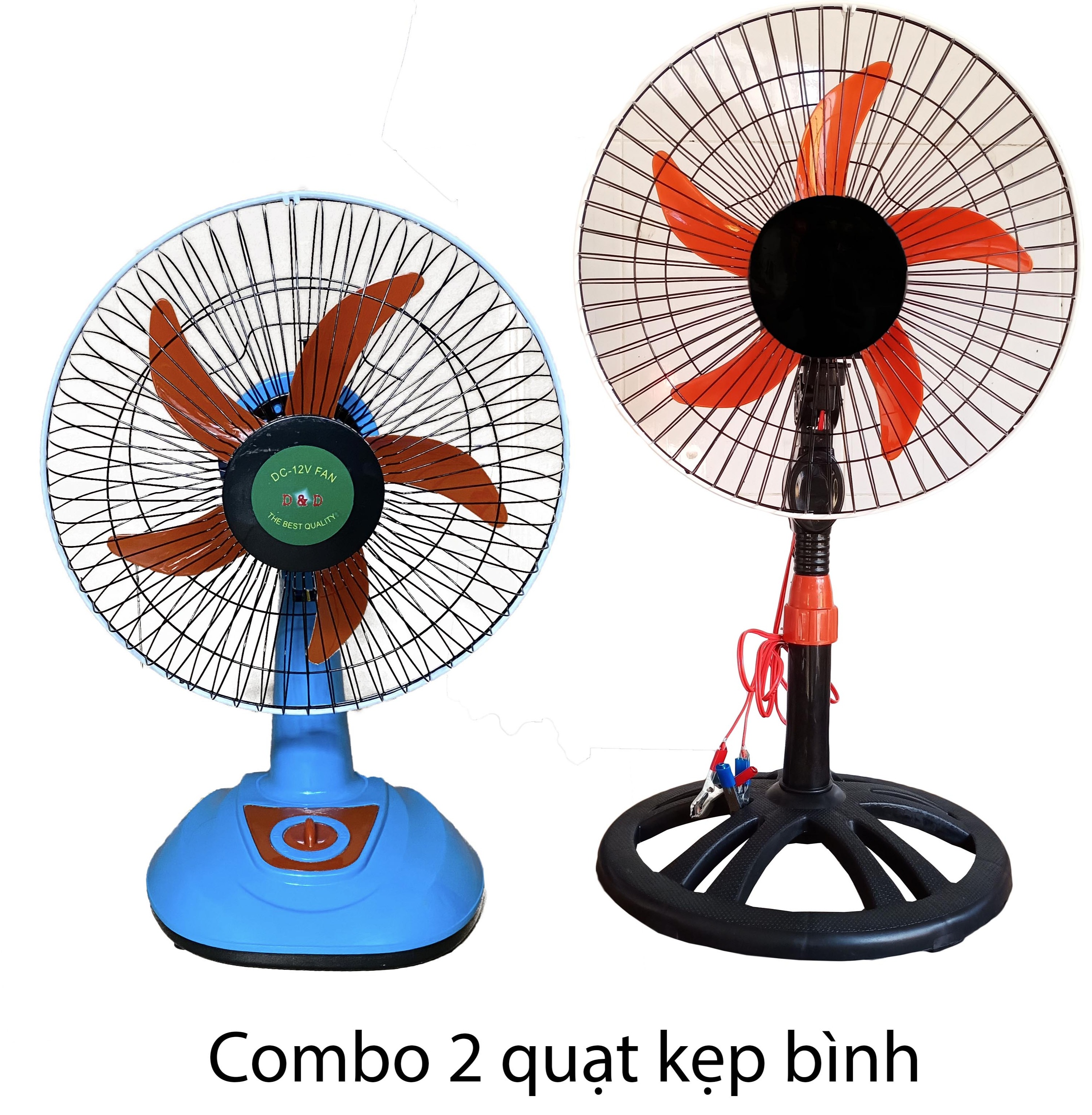 [HCM]Combo 2 quạt kẹp bình 12V