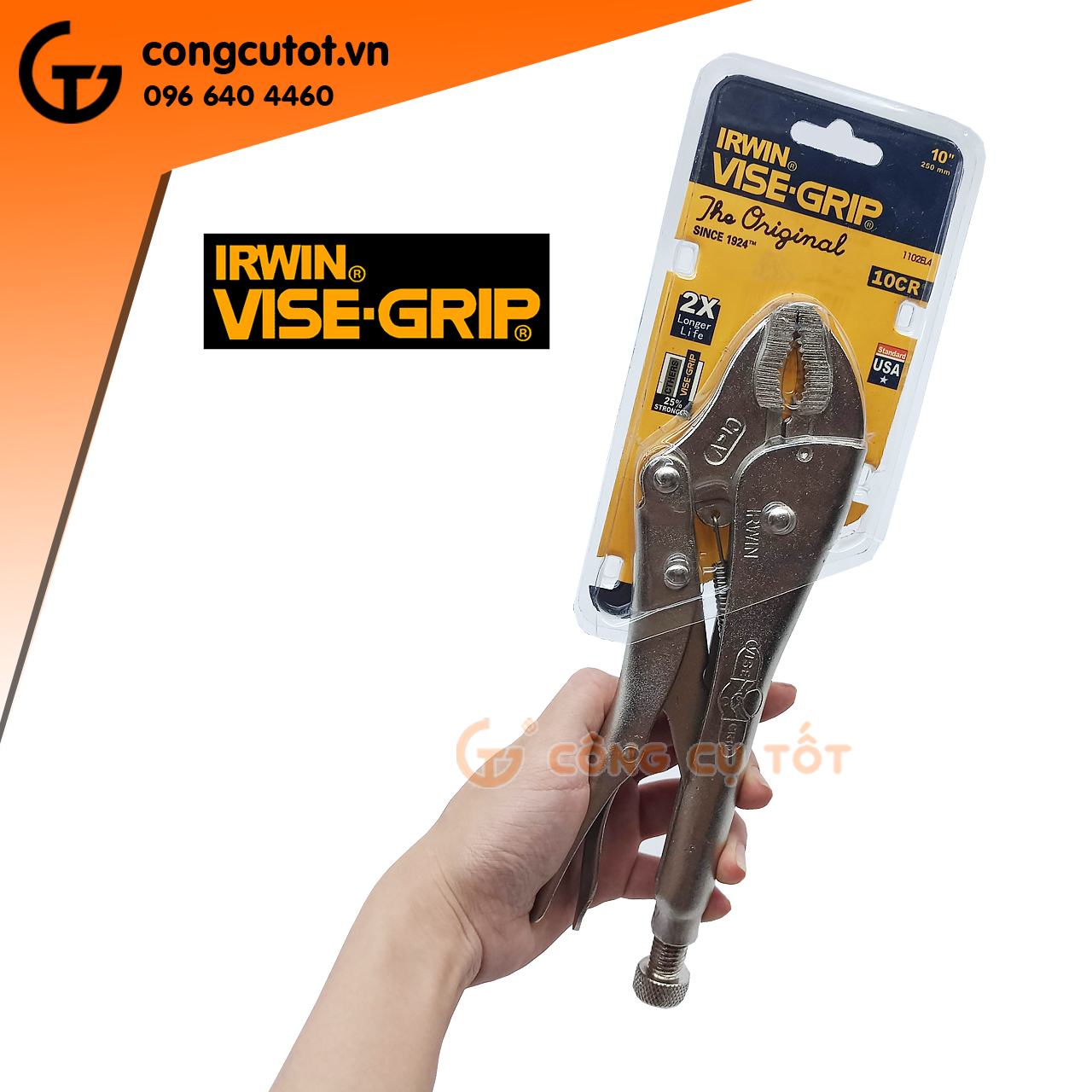 Kìm bấm chết mỏ cong IRWIN VISE-GRIP 230mm