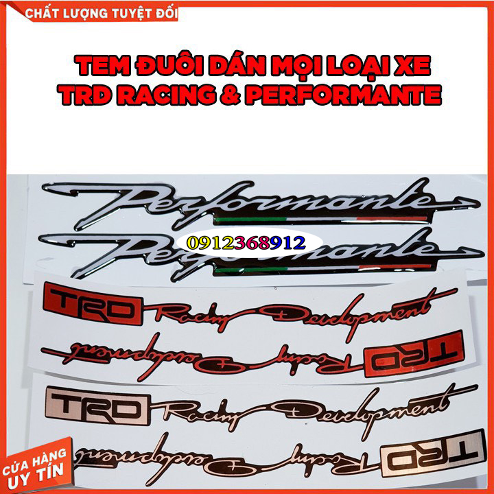 TEM ĐUÔI ,TEM PHUỘC CHỮ RIZOMA,BREMBO,TRD DEVELOPMENT