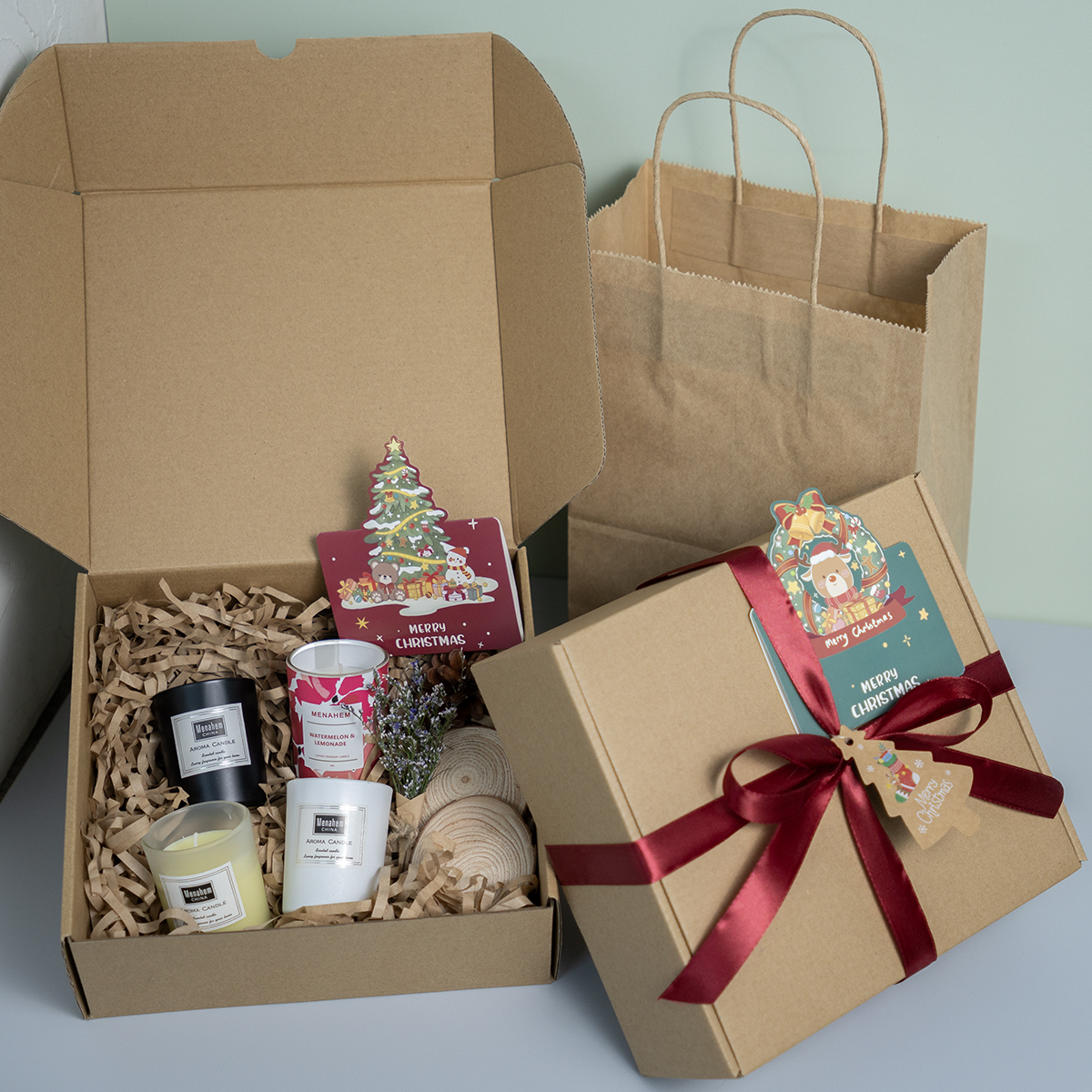 SET QUÀ TẶNG Sinh Nhật Tốt Nghiệp Năm Mới - Nến Thơm Aroma Menahem - HiLo Candles