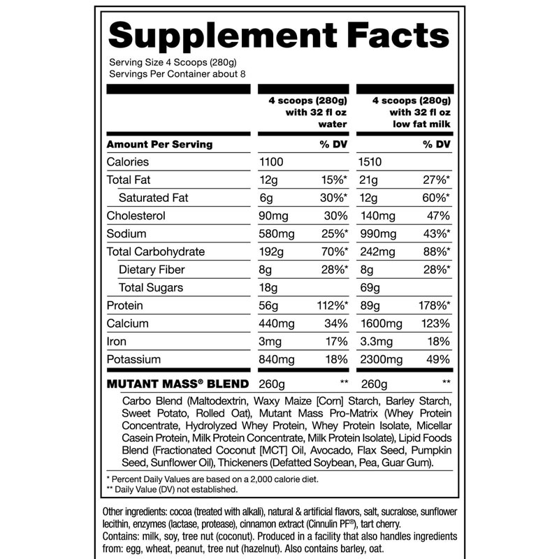 Sữa Tăng Cân Nhanh MUTANT MASS 15 LBS (6.8 kg)