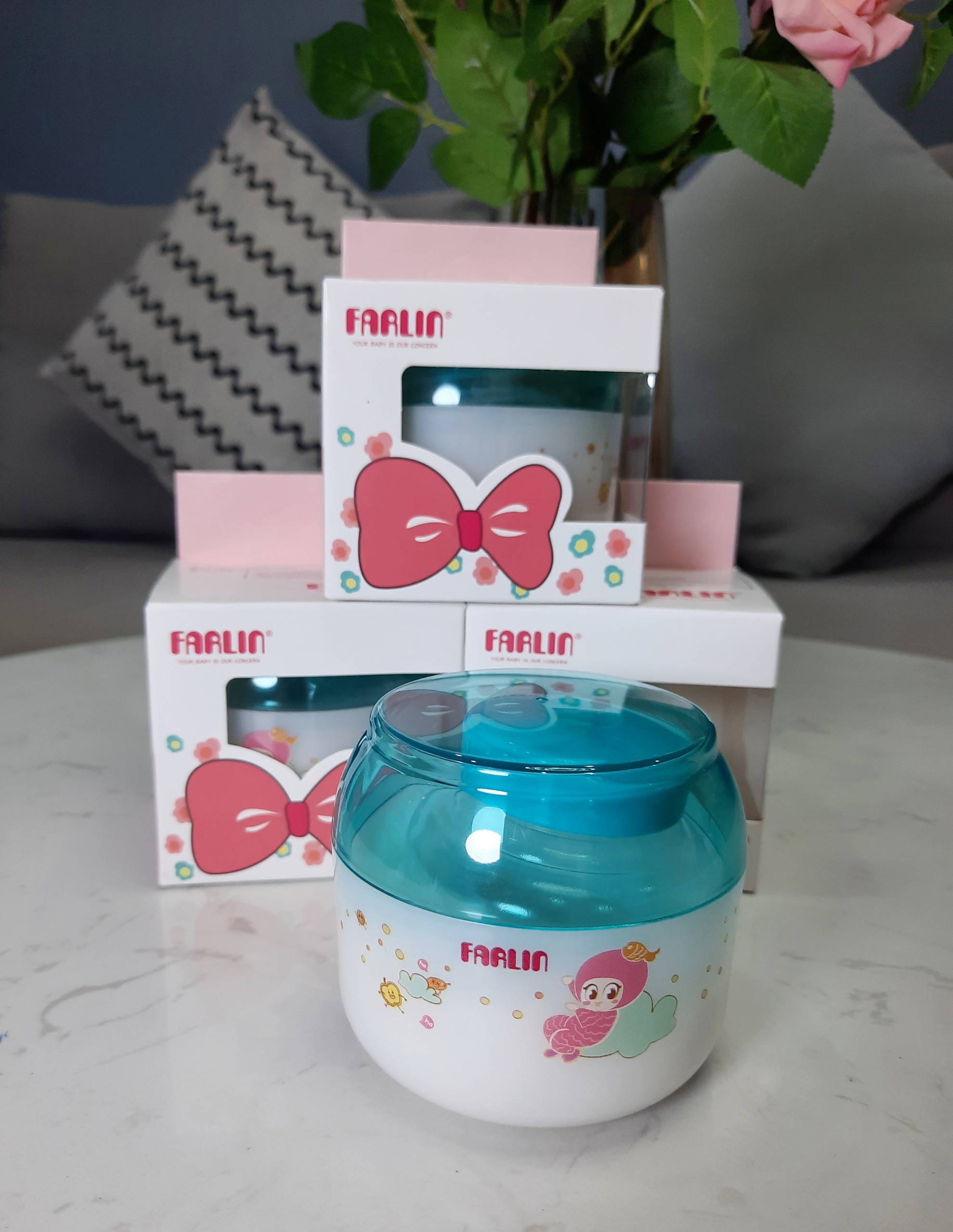 Hộp Đựng Phấn Rôm Cho Bé FARLIN- Hộp đựng phấn