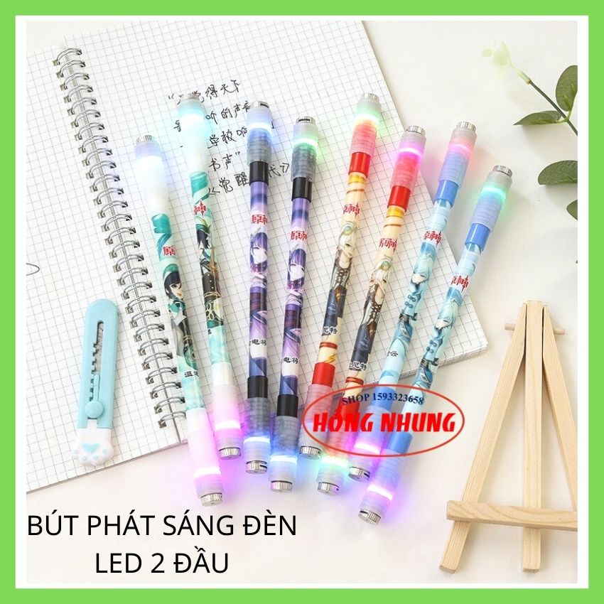Combo 5 cây bút quay nghệ thuật phát sáng có đèn led , hai đầu cá tính, với hình ảnh ấn tượng rực rỡ, bút quay phát sáng, bút…