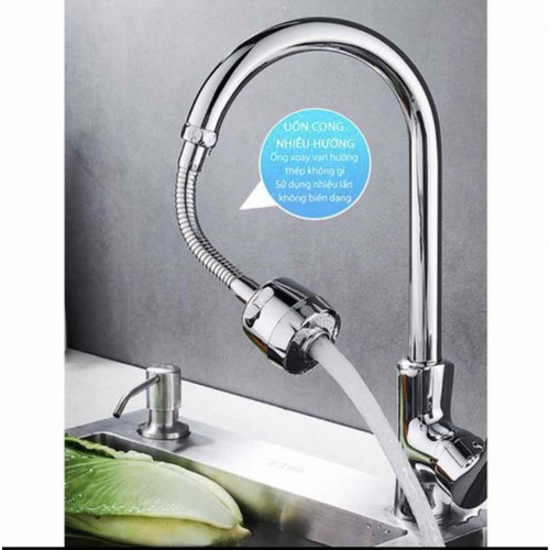 đầu vòi rửa bát tăng áp xoay 360 độ