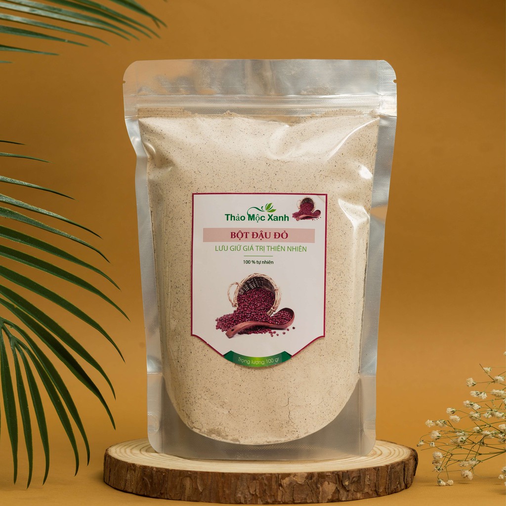 Bột đậu đỏ nguyên chất handmade gói 500g (tặng 1 gói cám gạo khi mua từ 500g)