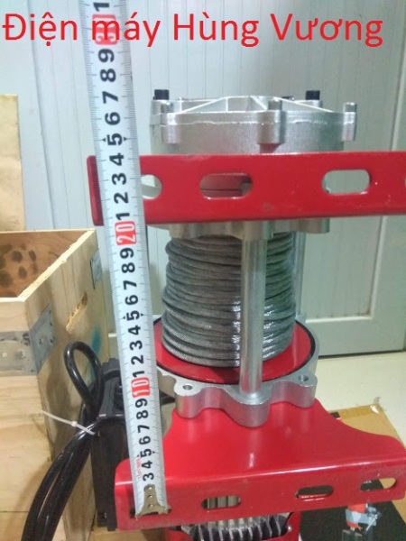 [Trả góp 0%]Tời điện HiKari HK-2000 công suất 22 KW Madein Thái lan (nâng 1000-2000kg) màu đỏ đặt trên cao hoặc mặt đất dây đồng