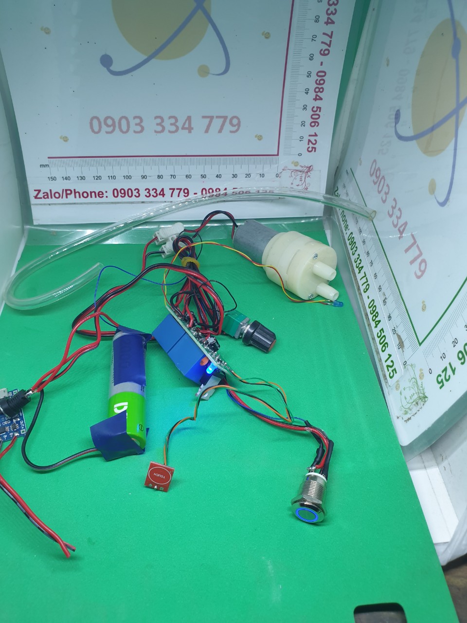 Combo Mạch Chế Máy Rót Rượu cảm ứng chạm 3v7 Hàn sẵn 2 chế độ
