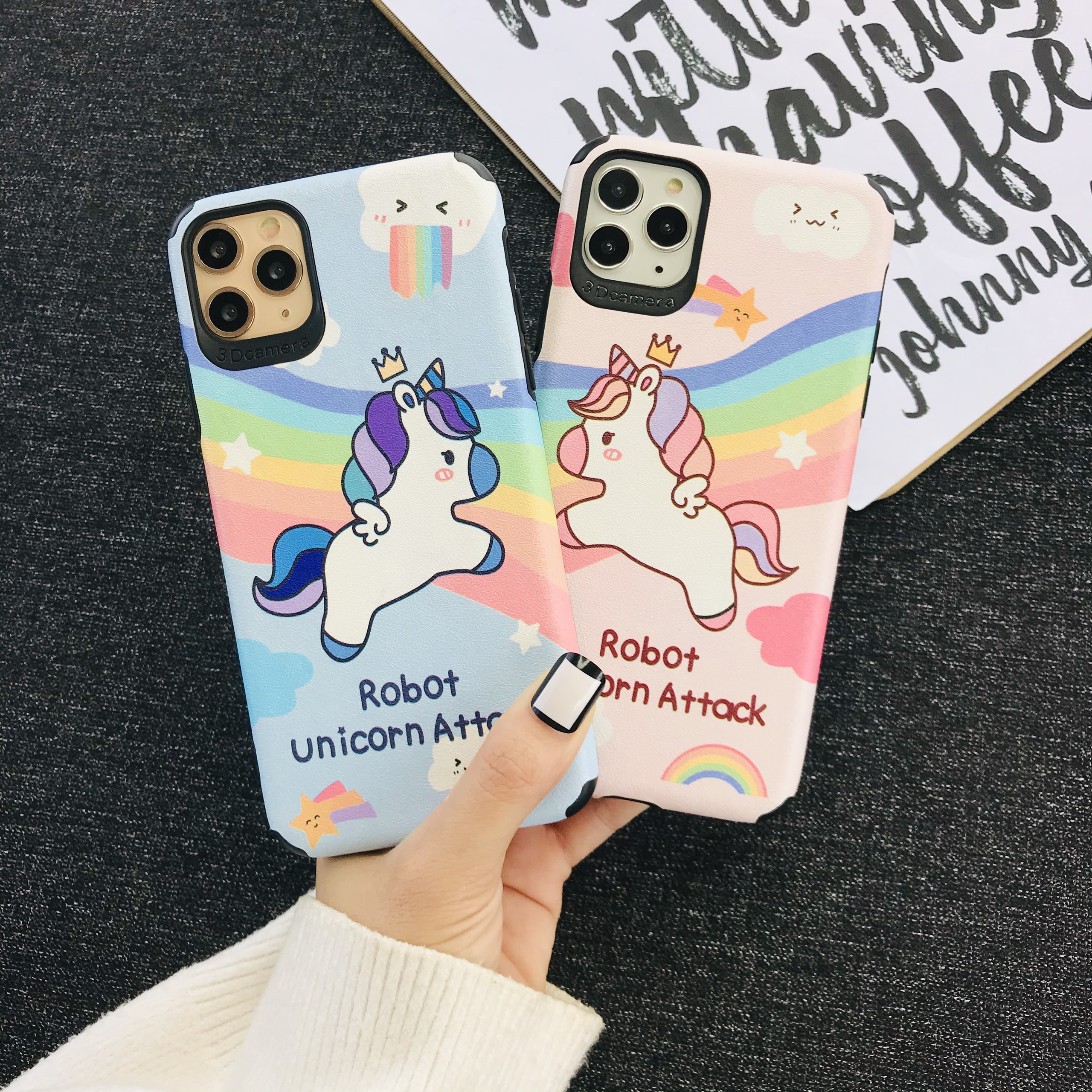 Ốp Lưng Da IMD Unicorn Attack