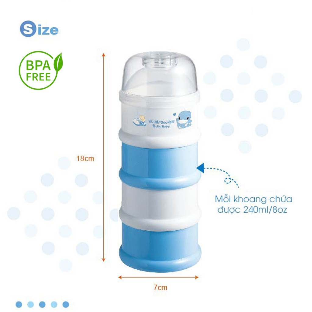HỘP CHIA SỮA 4 TẦNG - KUKU
