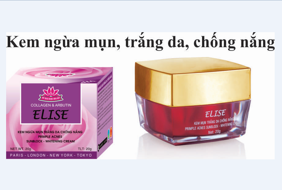 KEM ELISE NGỪA MỤN, TRẮNG DA, CHỐNG NẮNG 20G