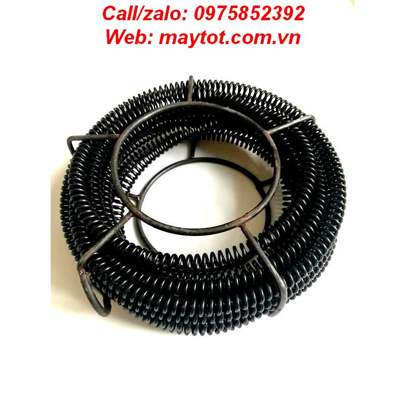 Dây thông tắc cống dài dùng cho máy khoan (9m dây phi 16, 6 đầu thông, 1 đầu kết nối máy khoan)