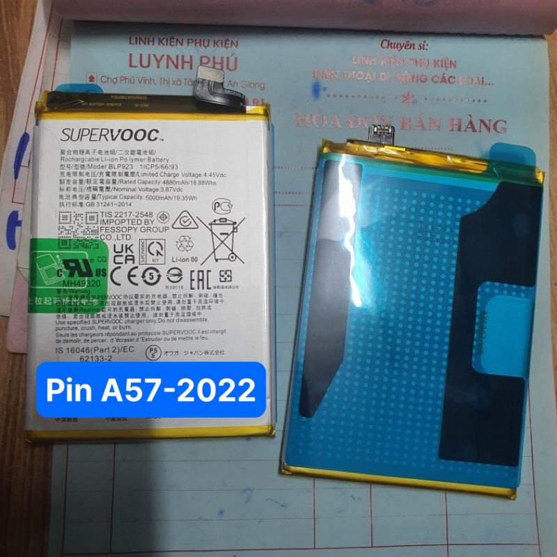 Pin oppo A57 2022 4G 5G A77 5G BLP923