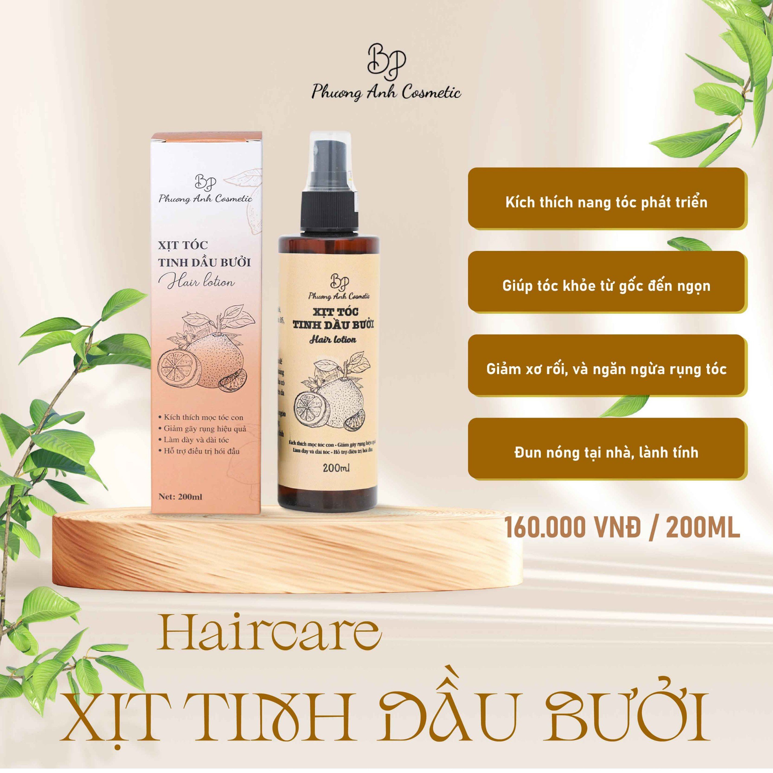 XỊT BƯỞI KÍCH MỌC TÓC CHAI LỚN 200ML