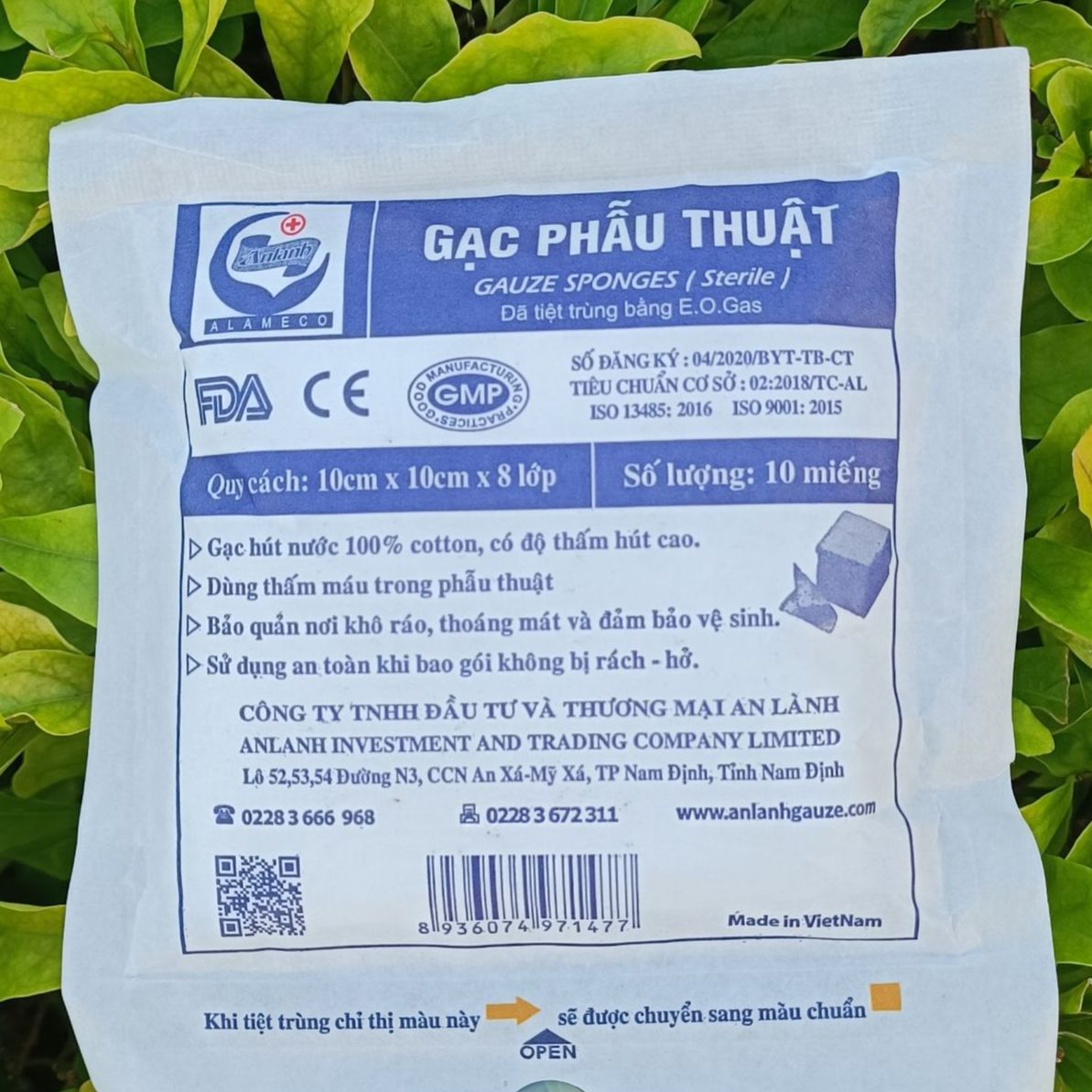 Gạc phẫu thuật , 1 gói 10 miếng