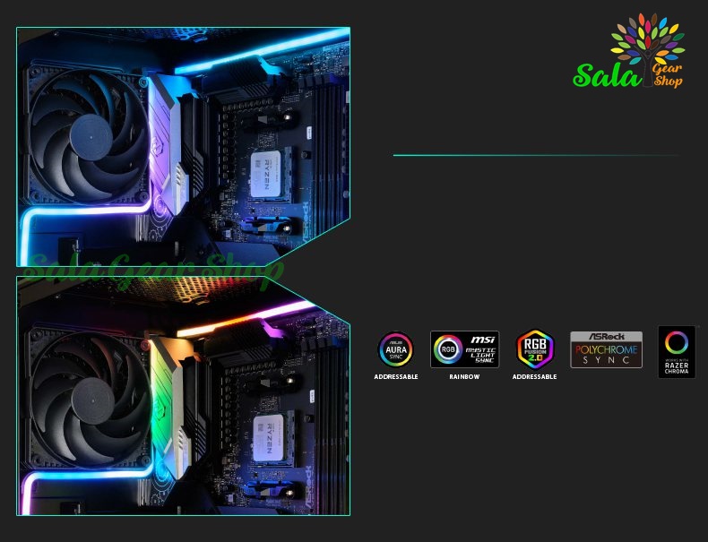 Phanteks Neon  Digital RGB Strip Kit Bộ 2 Sản Phẩm Mod Led Case Main