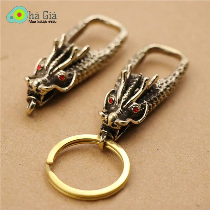 [HCM]Móc Khóa Đầu Rồng Bằng Đồng - PKA097