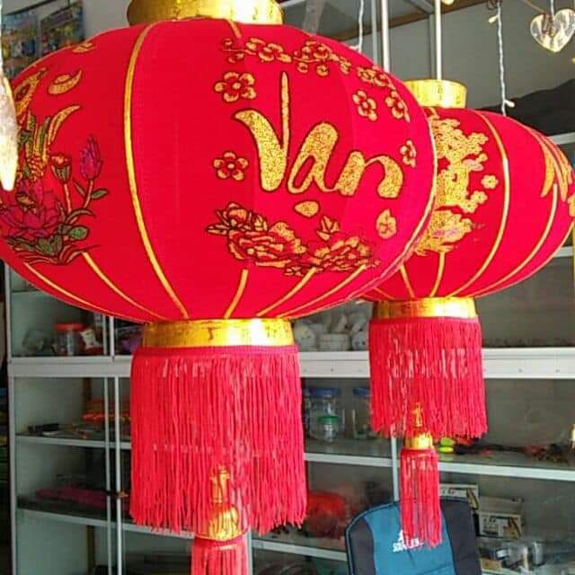 Combo 2 Đèn lồng trang trí nhà cửa ngày lễ Tết lộng lẫy cho gia đình 50cm
