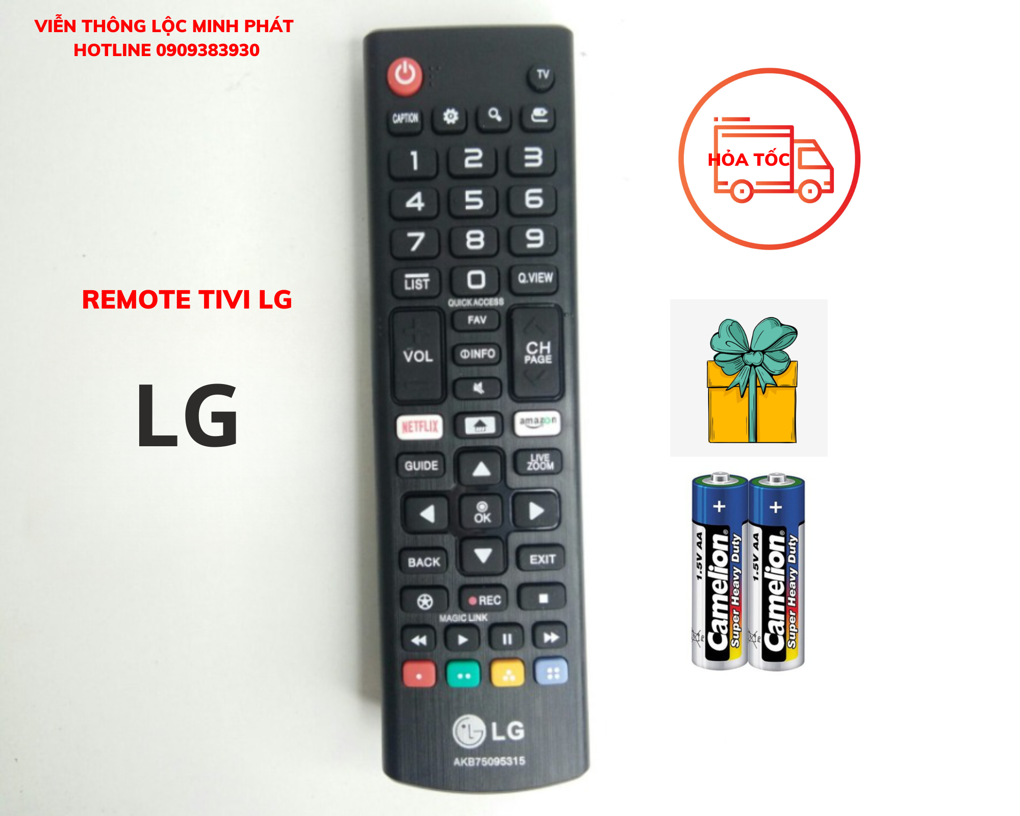 REMOTE ĐIỀU KHIỂN TIVI LG SMART NGẮN 2018 NETFLIX-AMAZON