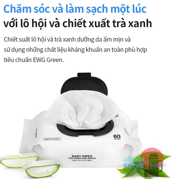 Set 2 gói khăn giấy ướt 80 tờ Lock&Lock