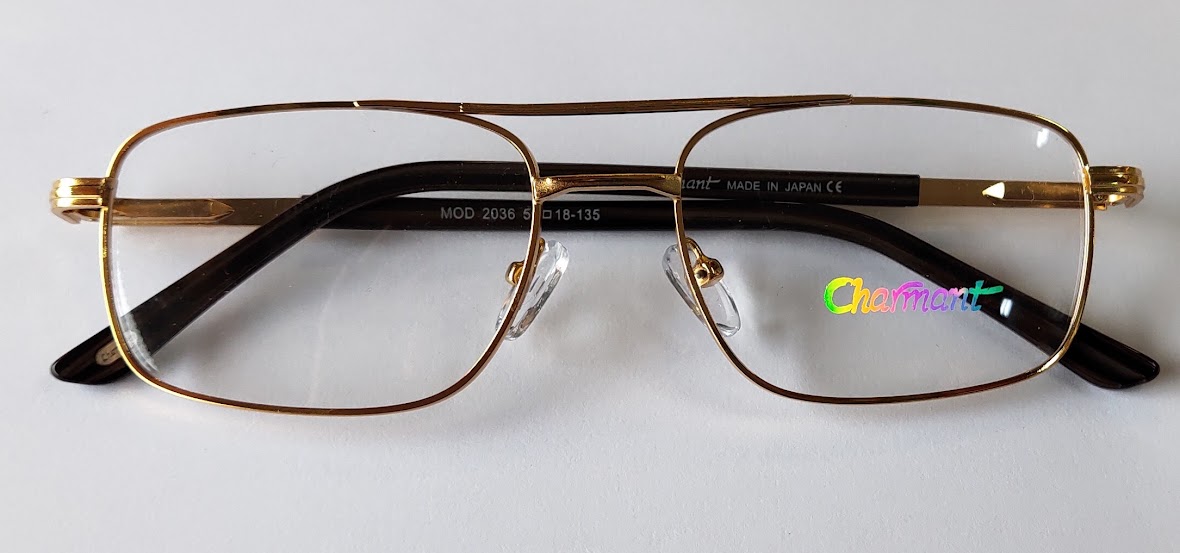 Gọng kính chamat 2 cầu ; lắp kính cận, viễn ,lão .v.v