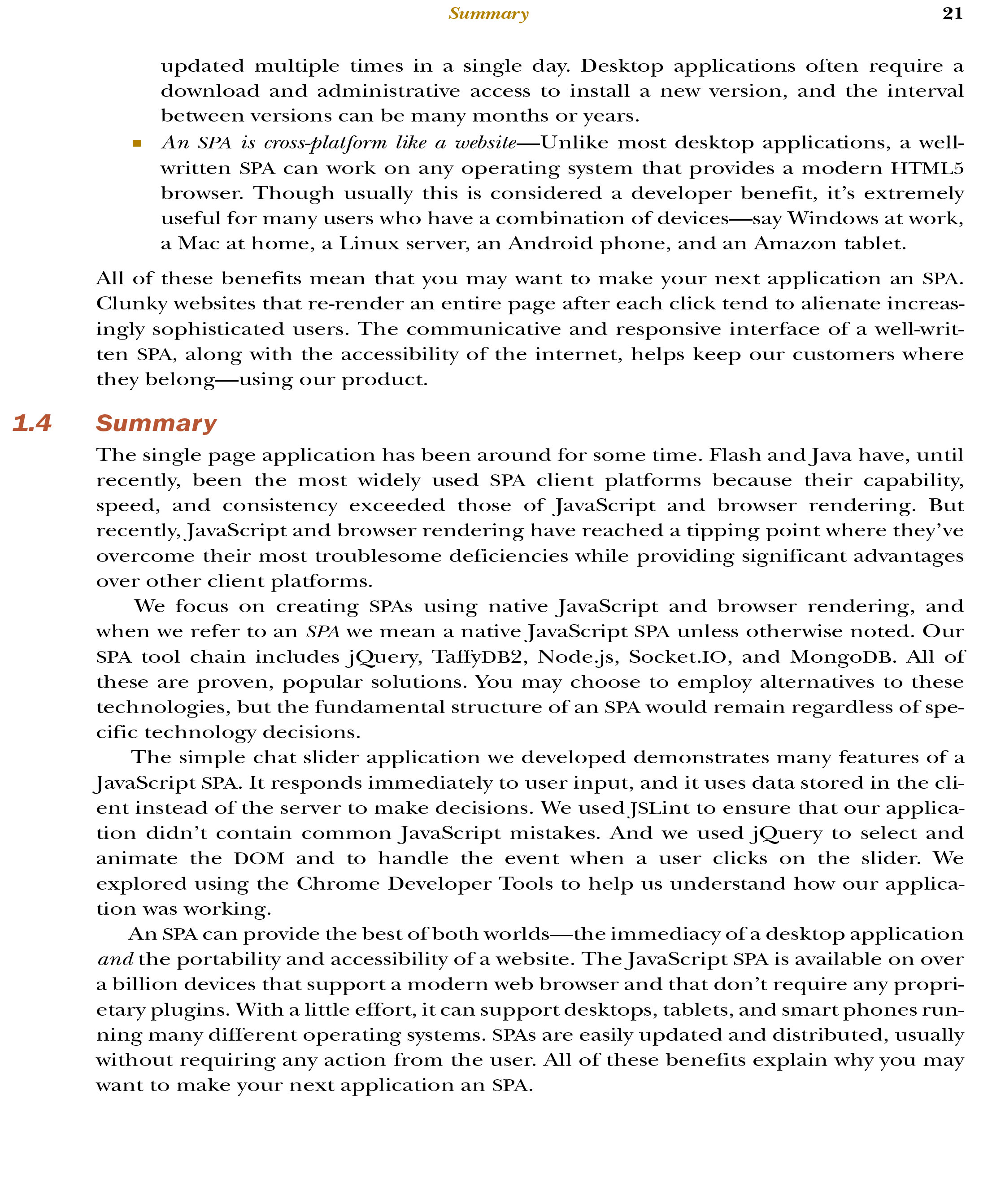 Sách Single page web applications