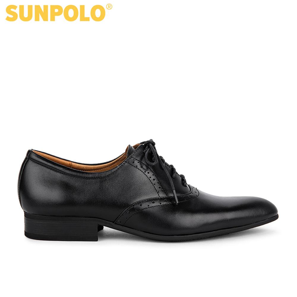 Giày Tây Nam Da Bò SUNPOLO KS5572D (Đen)