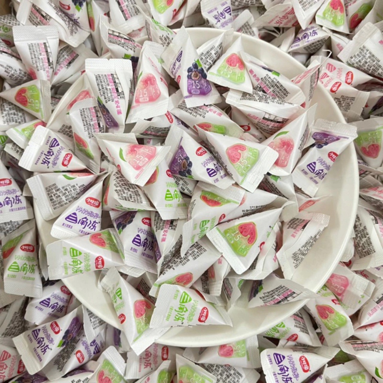 [Super good-don't miss] 1kg candy triangle jelly HM fruit mix colorful-delicious